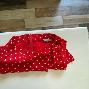 Skirts Red with white balls